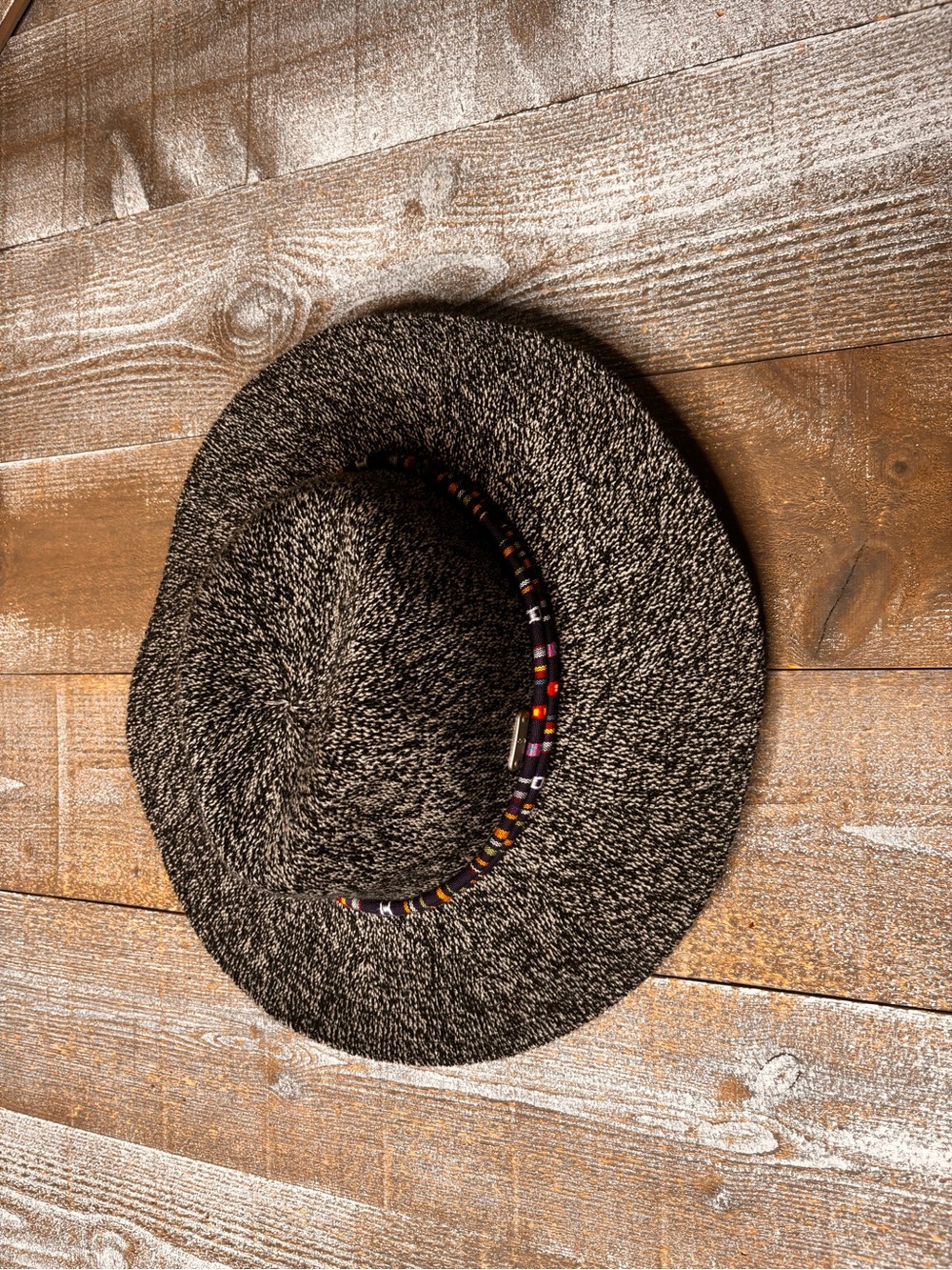 San Diego Hat Company grey black rope floppy beach Hat with rope colored Band